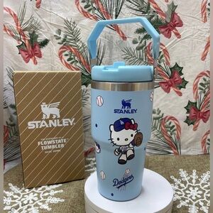 Girls Stanley 20 oz tumblers Light Blue Hello Kitty Baseball Tumbler
